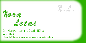 nora letai business card
