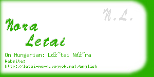 nora letai business card